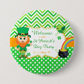 Irish Leprechaun St Patrick's Day Party Ronde Button 7,6 Cm (Voorkant)