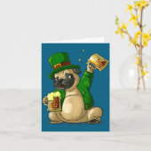 Irish Leprechaun St Patricks Day Shirt Funny Men W Kaart (Gele Bloem)