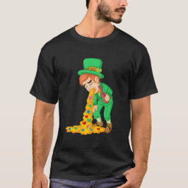 Irish Leprechaun Tossing Lucky Cookies T-shirt
