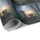 Irish Leprechaun with a Pot of Gold Cadeaupapier (Rol Hoek)