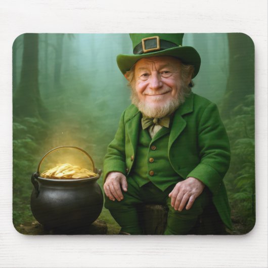 Irish Leprechaun with a Pot of Gold Muismat (Voorkant)