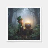 Irish Leprechaun with a Pot of Gold Servet (Voorkant)