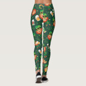 Irish Leprechauns Beer Pattern St Patrick's Day Leggings (Achterkant)