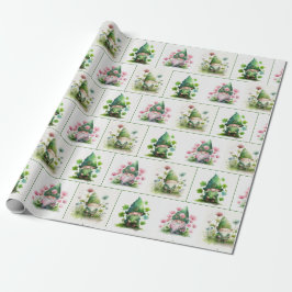 Irish Leprechauns en Shamrocks Cadeaupapier