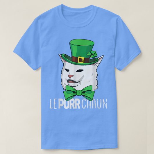 Irish Lepurrchaun Spint Smudge Cat Meme Shamrock S T-shirt (Design voorkant)