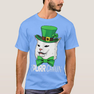 Irish Lepurrchaun Spint Smudge Cat Meme Shamrock S T-shirt