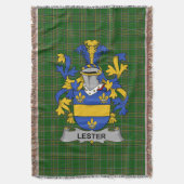 Irish Lester of McAlester Wapen Familiezorg Deken (Voorkant Verticaal)