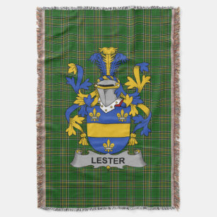 Irish Lester of McAlester Wapen Familiezorg Deken