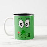 Irish Lights Clover Patricks Tweekleurige Koffiemok<br><div class="desc">Ierse lampjes klaverpatriciërs. Tweetonige Mok,  11 oz. Koop de beste cadeaus op St. Patrick's Day 17 maart voor je vriendin,  vriend,  moeder,  vader en jezelf. #outfits #stpatricksday</div>