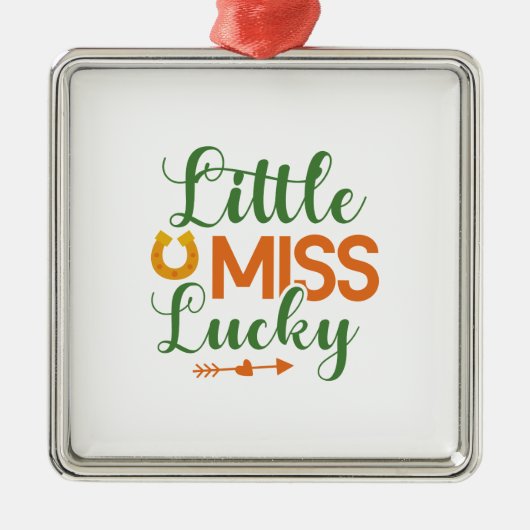 Irish Little Miss Lucky Metalen Ornament (Voorkant)