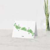 Irish Little Shamrock Baby shower Dank u kaart (Achterkant)