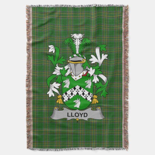 Irish Lloyd Coat of Arms Family Crest Ireland Deken (Voorkant Verticaal)