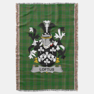 Irish Loftus Coat of Arms Family Crest Ireland Deken