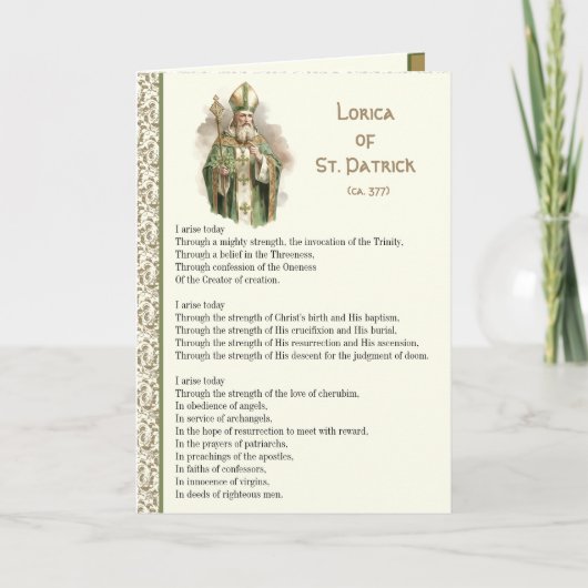 Irish Lorica of St. Patrick Prayer Kaart (Voorkant)