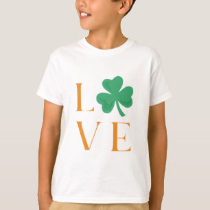 Irish Love Clover Shamrock groen en Sinaasappel T-shirt