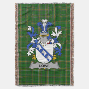 Irish Lowe Coat of Arms Family Crest Ireland Deken
