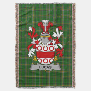 Irish Lucas of Luke wapenschild Familie Crest Ire Deken