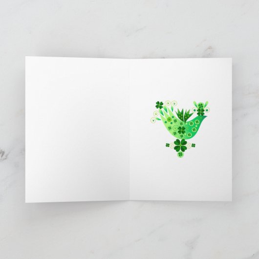 Irish Luck Bird Kaart (Binnen)