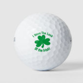 Irish Luck Golfing Klaver St. Patrick's Day Golfballen (Voorkant)
