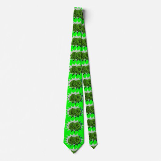 Irish Luck Green Rozen STROPDAS!!!! Stropdas (Voorkant)