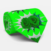 Irish Luck Green Rozen STROPDAS!!!! Stropdas (Opgerold)