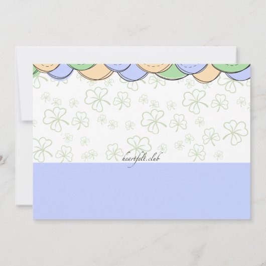 Irish Luck Invitation Kaart (Achterkant)