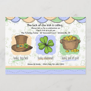 Irish Luck Invitation Kaart