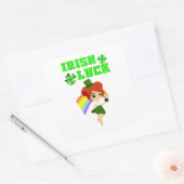 Irish Luck leprechaun 17 Day Saint March Patricks Vierkante Sticker (Envelop)