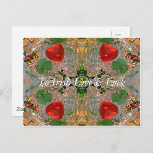 Irish Luck & Love Briefkaart (Voorkant / Achterkant)