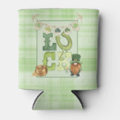 Irish Luck St Patrick's Day Gnome Shamrock Green Blikjeskoeler (Voorkant)