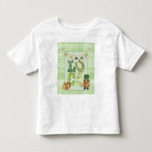Irish Luck St Patrick's Day Gnome Shamrock Green Kinder Shirts