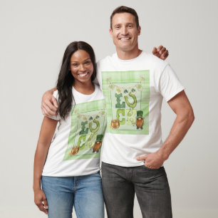 Irish Luck St Patrick's Day Gnome Shamrock Green T-shirt