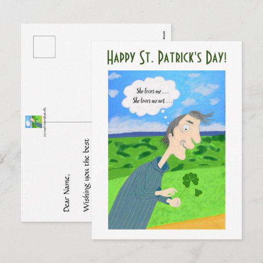 Irish Luck St. Patrick's Day Post Kaart (Voorkant / Achterkant)