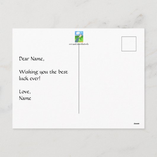 Irish Luck St. Patrick's Day Post Kaart (Achterkant)