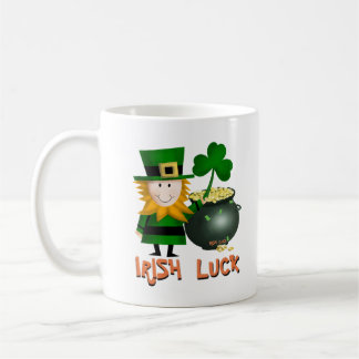 IRISH LUCK, ST PATRICKS LEPRECHAUM COFFEE MOK
