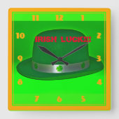 Irish Luck Wall klok (Voorkant)