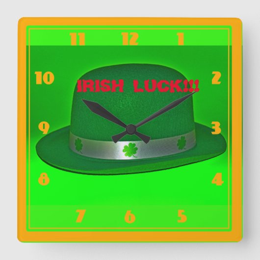 Irish Luck Wall klok (Voorkant)