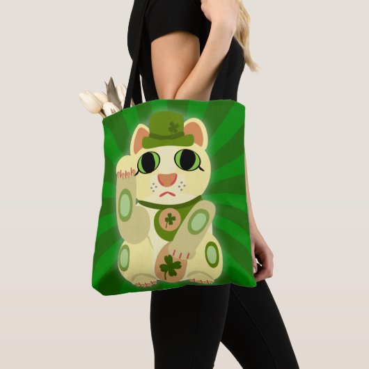 Irish Lucky Cat Mashup Tote Bag (Dichtbij)