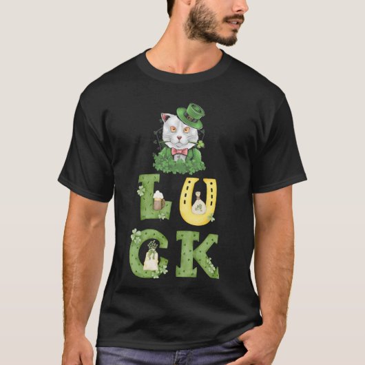 Irish Lucky Cats, Happy St. Patrick's Day, St T-shirt (Voorkant)
