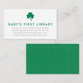 Irish Lucky Charm Books for Baby's First Library Informatiekaartje (Voorkant / Achterkant)