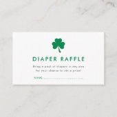 Irish Lucky Charm Diaper Raffle Baby shower Informatiekaartje (Voorkant)