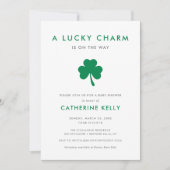 Irish Lucky Charm Spring Baby shower Green Kaart (Voorkant)