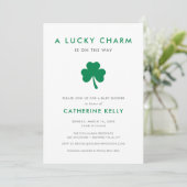 Irish Lucky Charm Spring Baby shower Green Kaart (Staand voorkant)