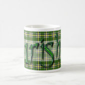 Irish Lucky Charming Clover Shamrock Green Tartan Koffiemok (Center)