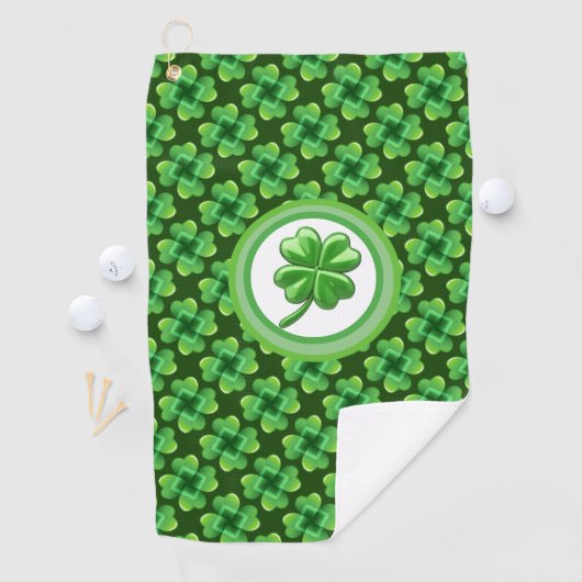 Irish Lucky Clover Golfhanddoek (Insitu)