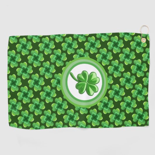 Irish Lucky Clover Golfhanddoek (Horizontaal)