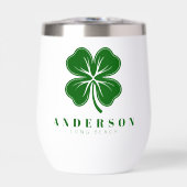 Irish Lucky Four Green Leaf Clover met naam (Voorkant)