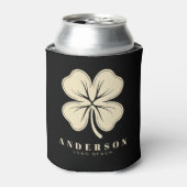 Irish Lucky Four Leaf Clover met de naam Black Blikjeskoeler (Blikje Voorkant)