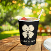 Irish Lucky Four Leaf Clover met de naam Black Papieren Bekers