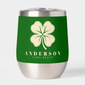 Irish Lucky Four Leaf Clover met de naam Green (Voorkant)